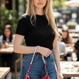 #55 Von Dutch Red Hobo Bag